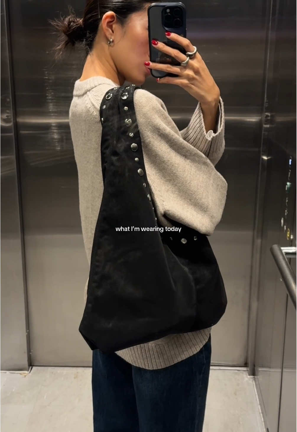 TikTok post by @greenfusilli for WEEKDAY. Caption reads: #AD getting winter ready with @Weekday  - Click....