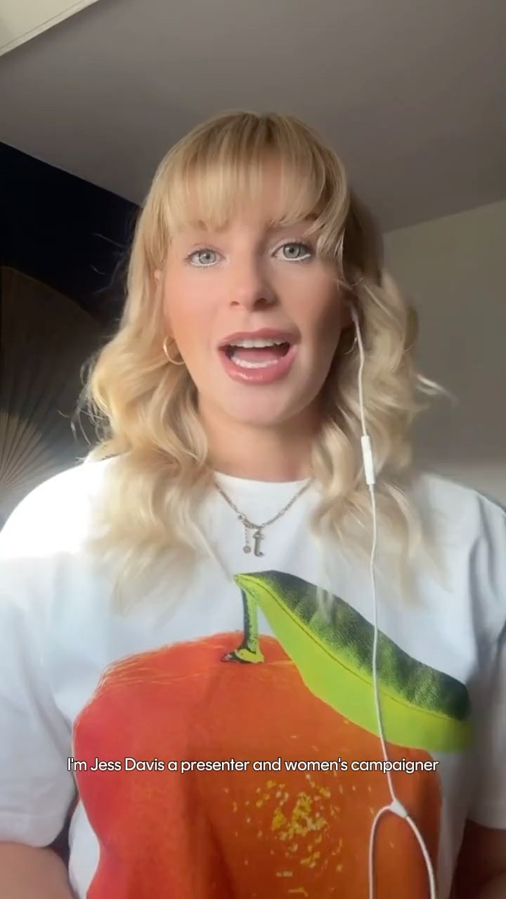 Instagram post by @_jessdavies for Cosmopolitan. Caption reads: Why @_jessdavies is supporting our campaign, End....