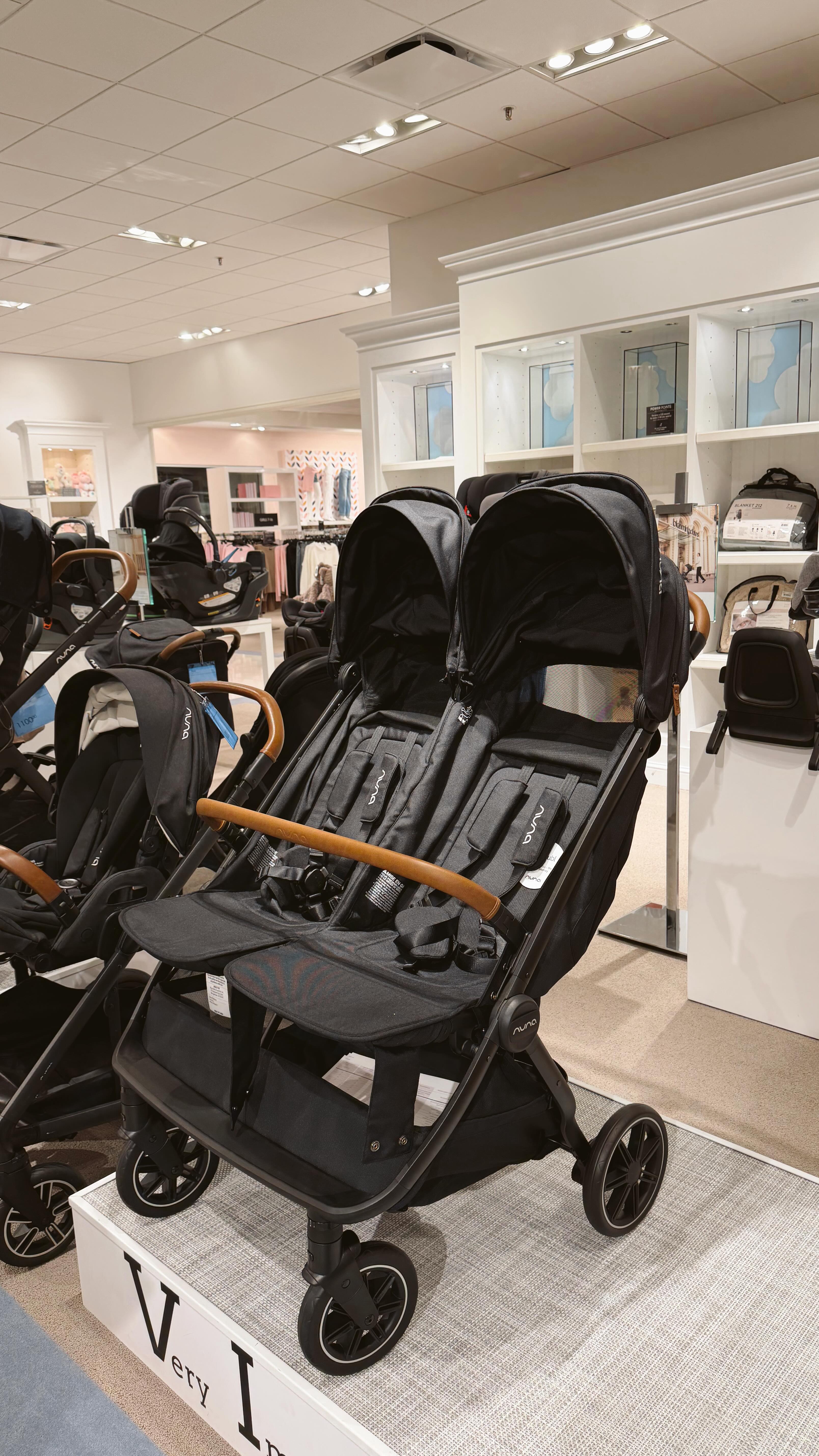 Instagram post by @phoebestokss for Bloomingdale's. Caption reads: #ad I can’t believe I will be walking around with....