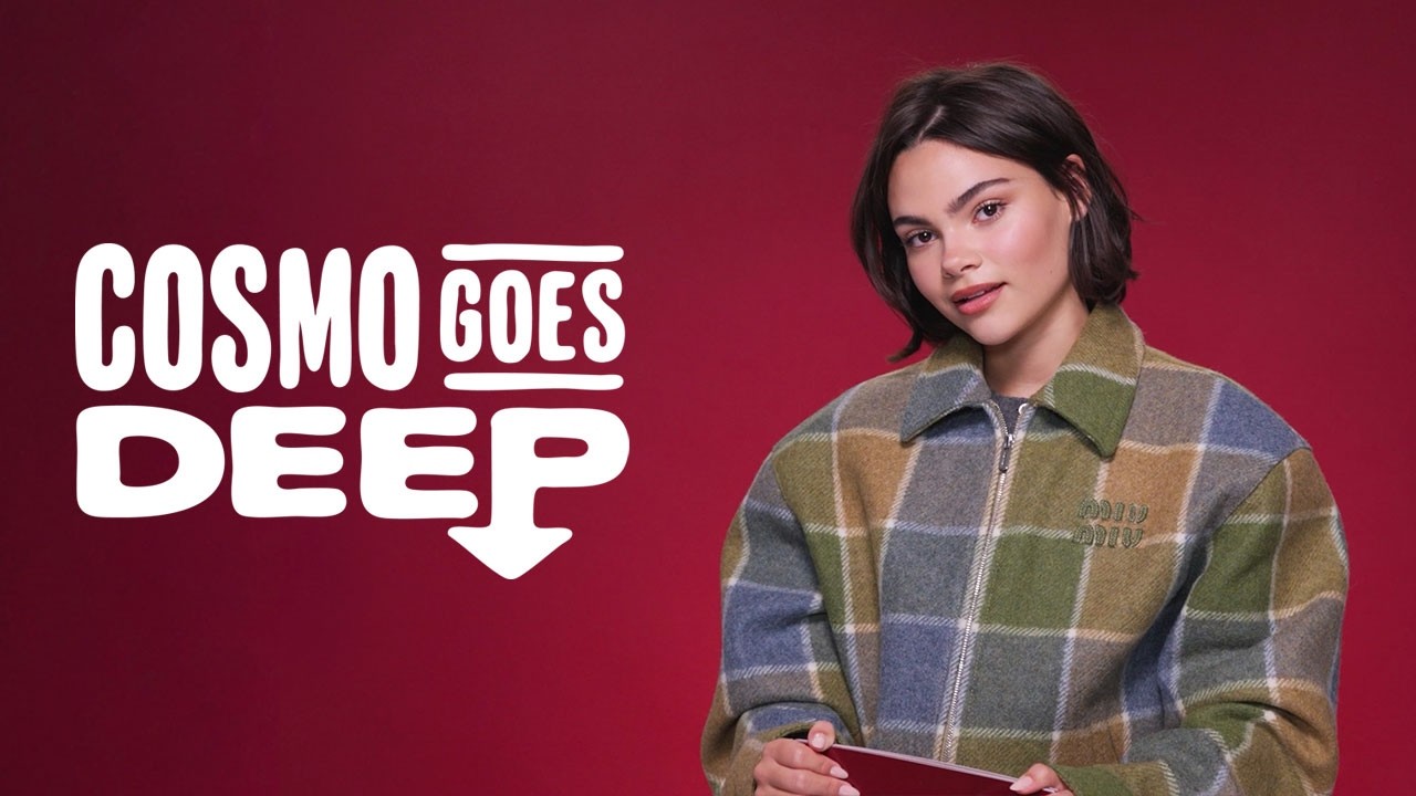 YouTube post by @cosmopolitan for Cosmopolitan. Caption reads: Ariana Greenblatt Spills On Her Ideal First Date &....