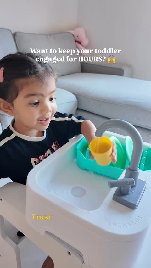 Instagram post by @dharvi_daily_diaries for Lovevery. Caption reads: [...] your little one busy and learning🙌....