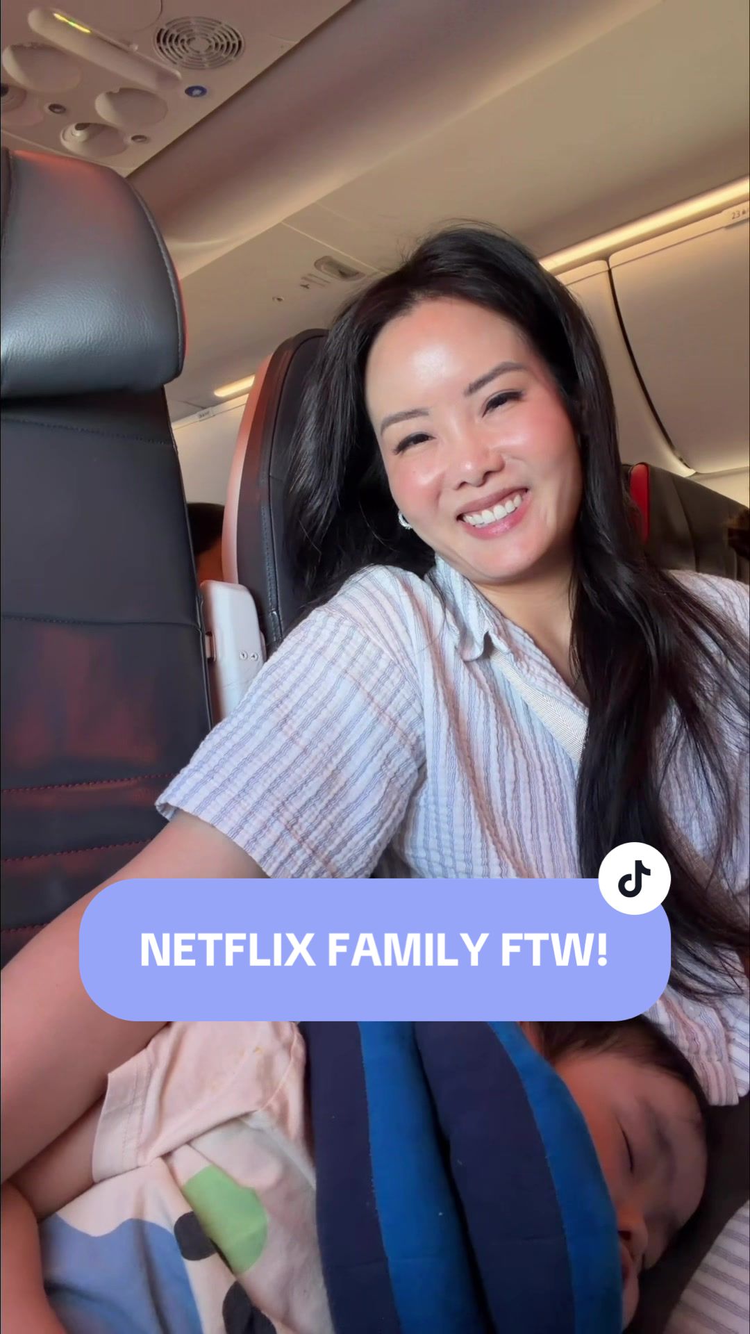 TikTok post by @ongsquad for Netflix Family. Caption reads: [...] is lots of snacks, fun books and @Netflix....