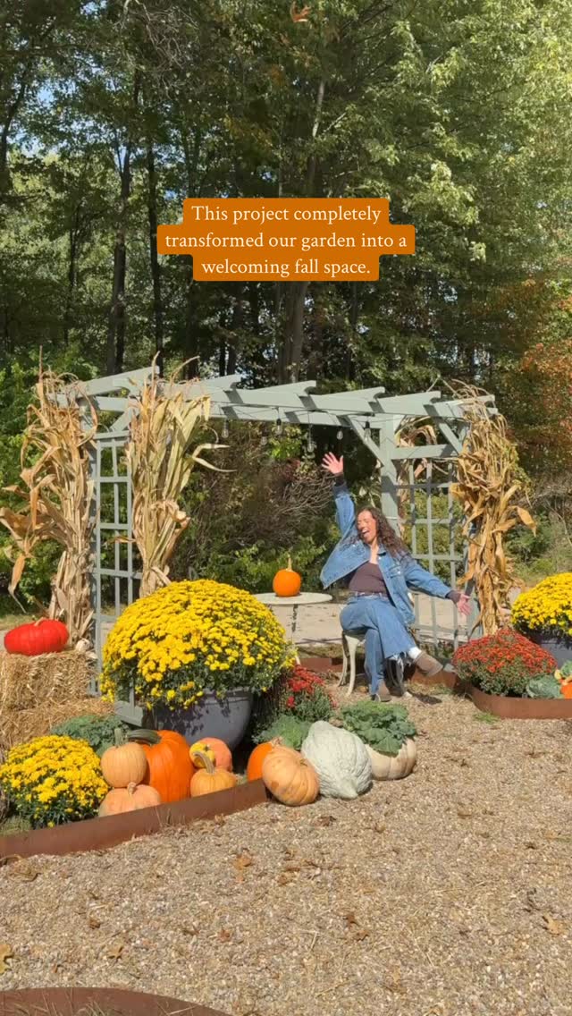Instagram post by @forthehome for Miracle-Gro. Caption reads: A little fall garden refresh using my favorite....