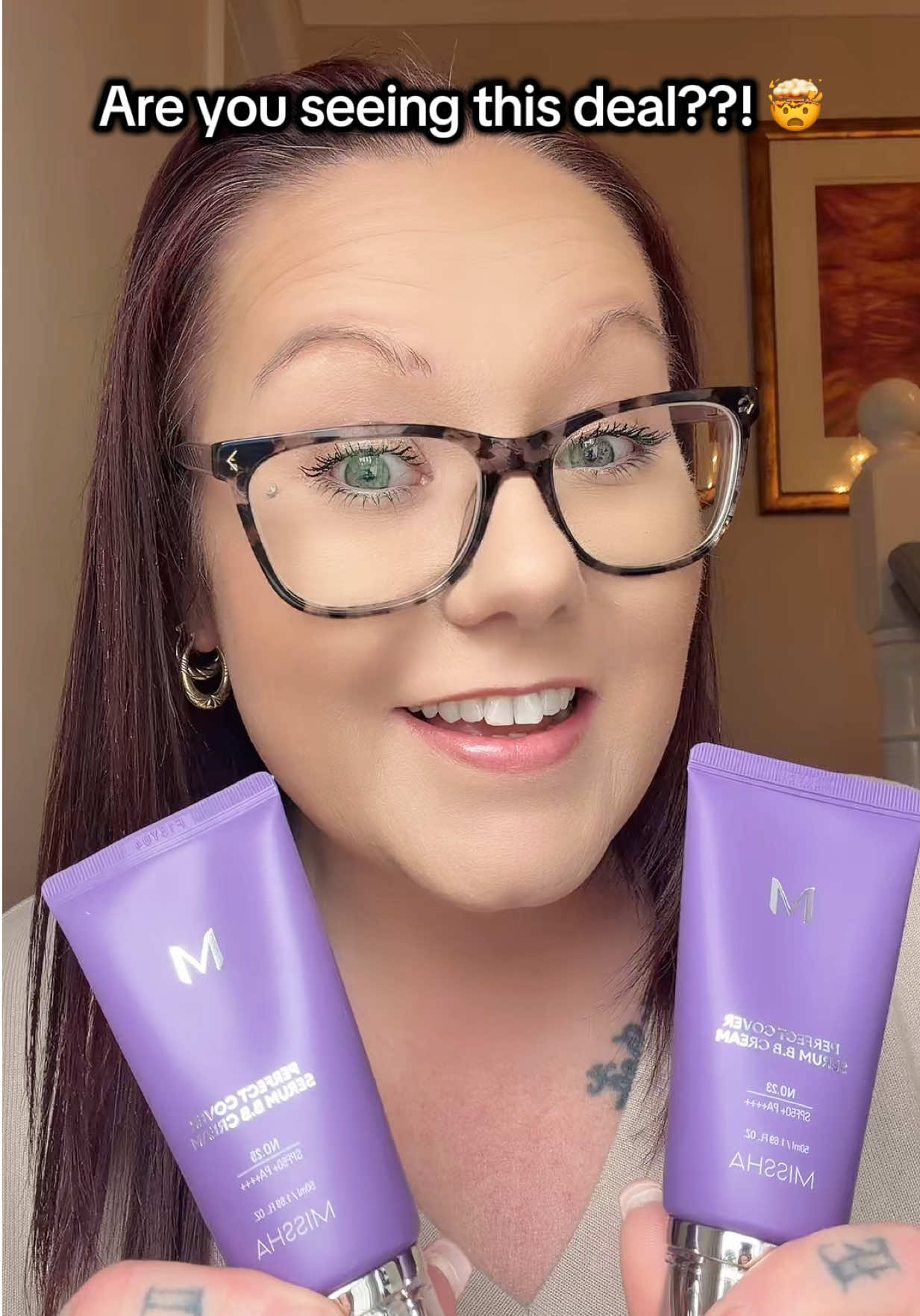 TikTok post by @thrifterly_mumma for Missha. Caption reads: [...] deal!! I had to stock up because this....