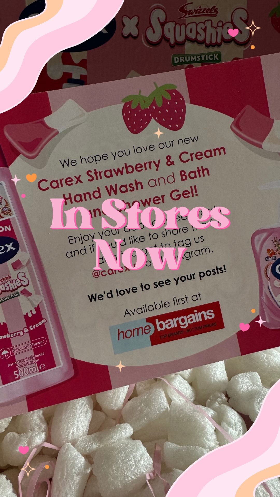 Instagram post by @life.with.the.rugrats for Carex. Caption reads: #Ad You can now find Carex Squishies Strawberry &....