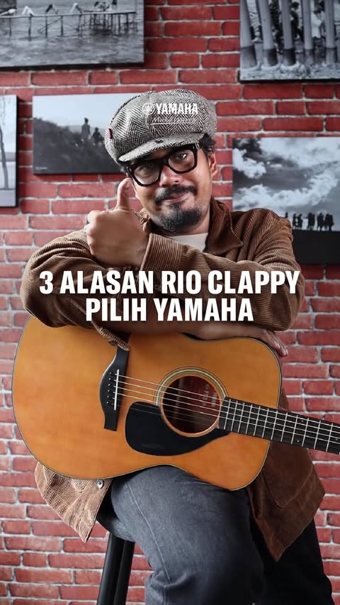 Instagram post by @rio_clappy for Yamaha. Caption reads: Mau tau 3 alasan @rio_clappy pilih Yamaha sebagai....