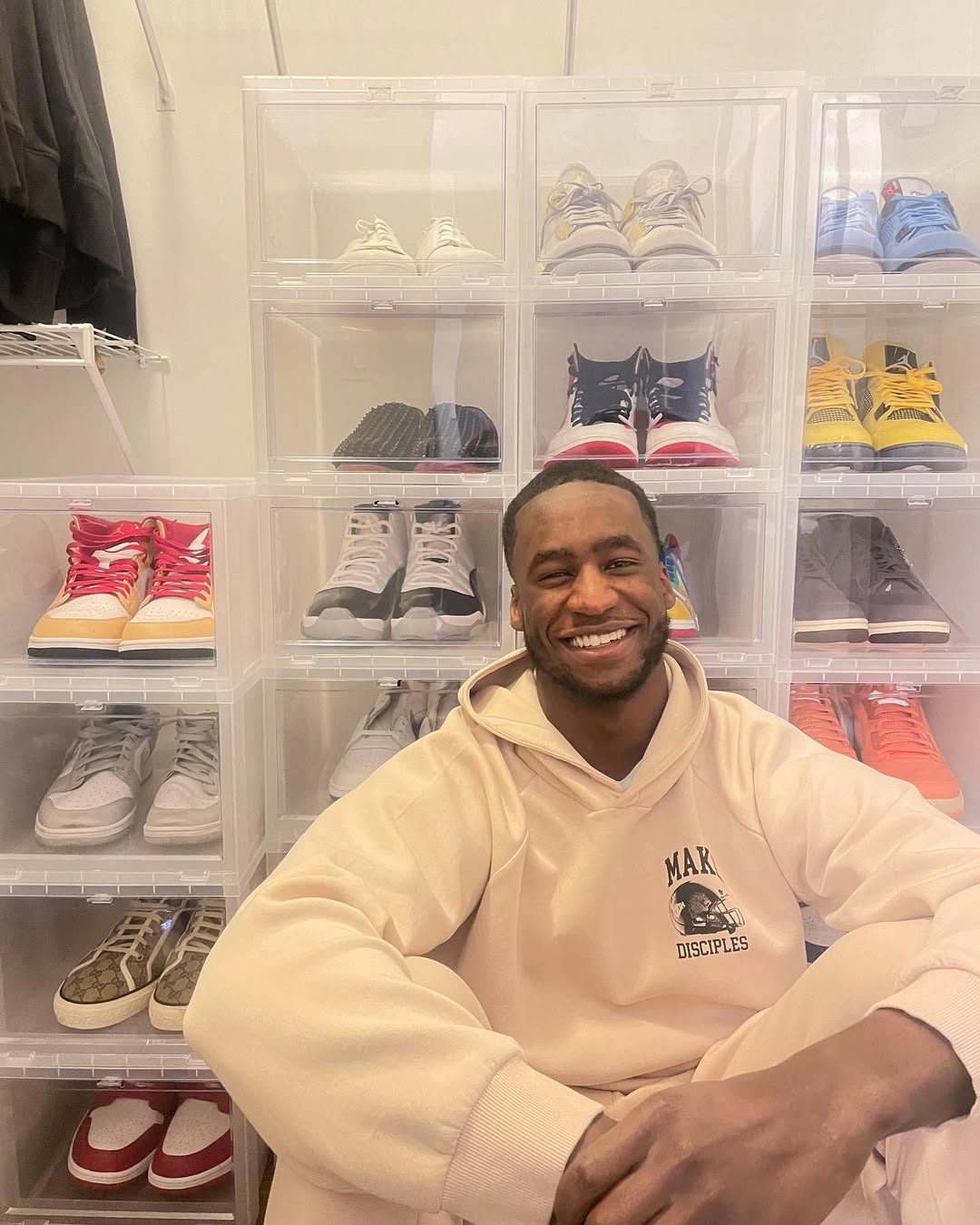 Instagram post by @adrian.griffinjr for The Container Store. Caption reads: Thanks @thecontainerstore for helping me organize....