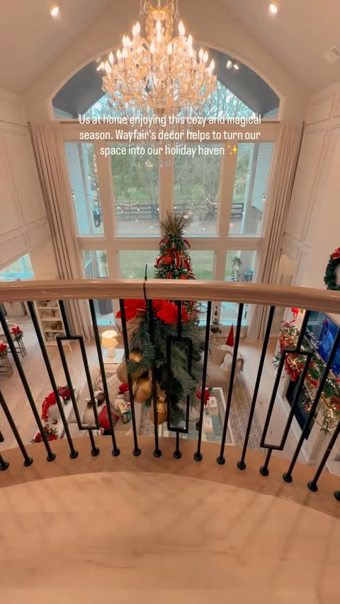 Instagram post by @blissfulhomedecor for Wayfair. Caption reads: Us at home enjoying this cozy and magical season.....