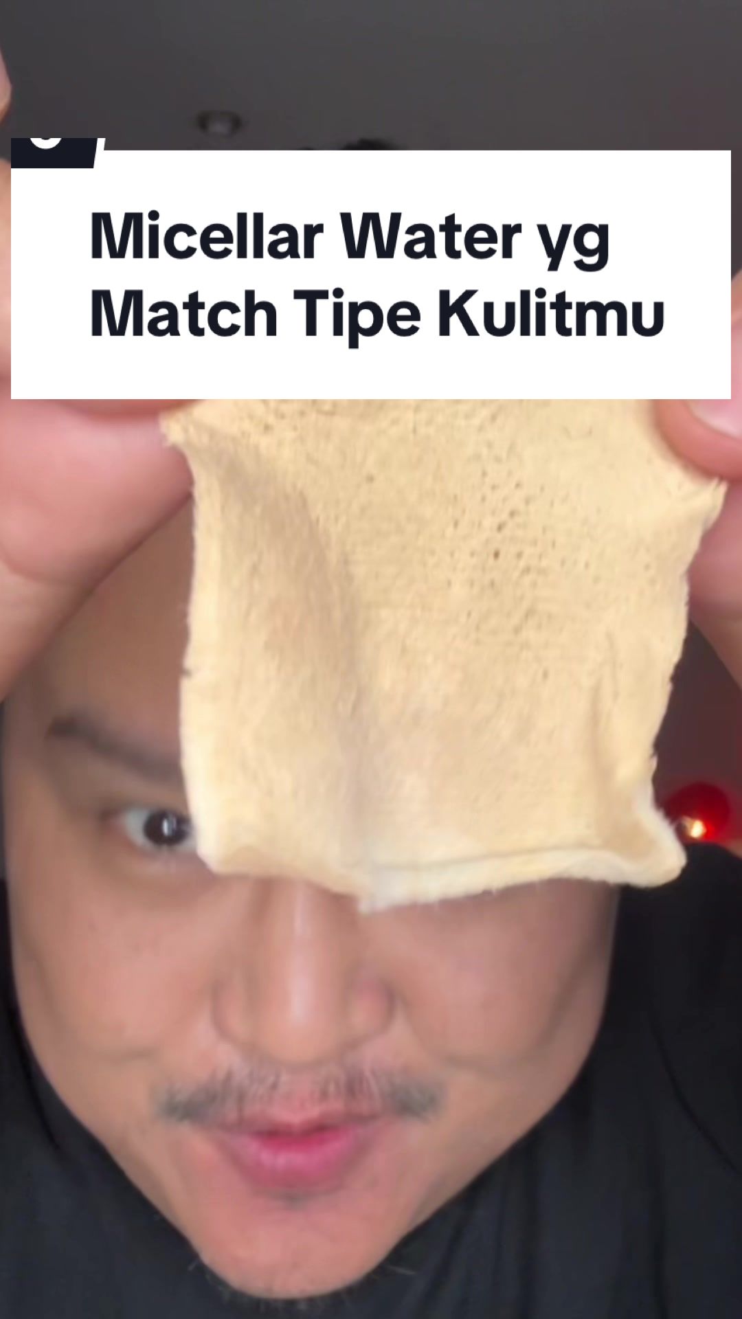 TikTok post by @hungryforskincare for Garnier Indonesia. Caption reads: cuma micellar water ini yg cocok di kulit oily aku....