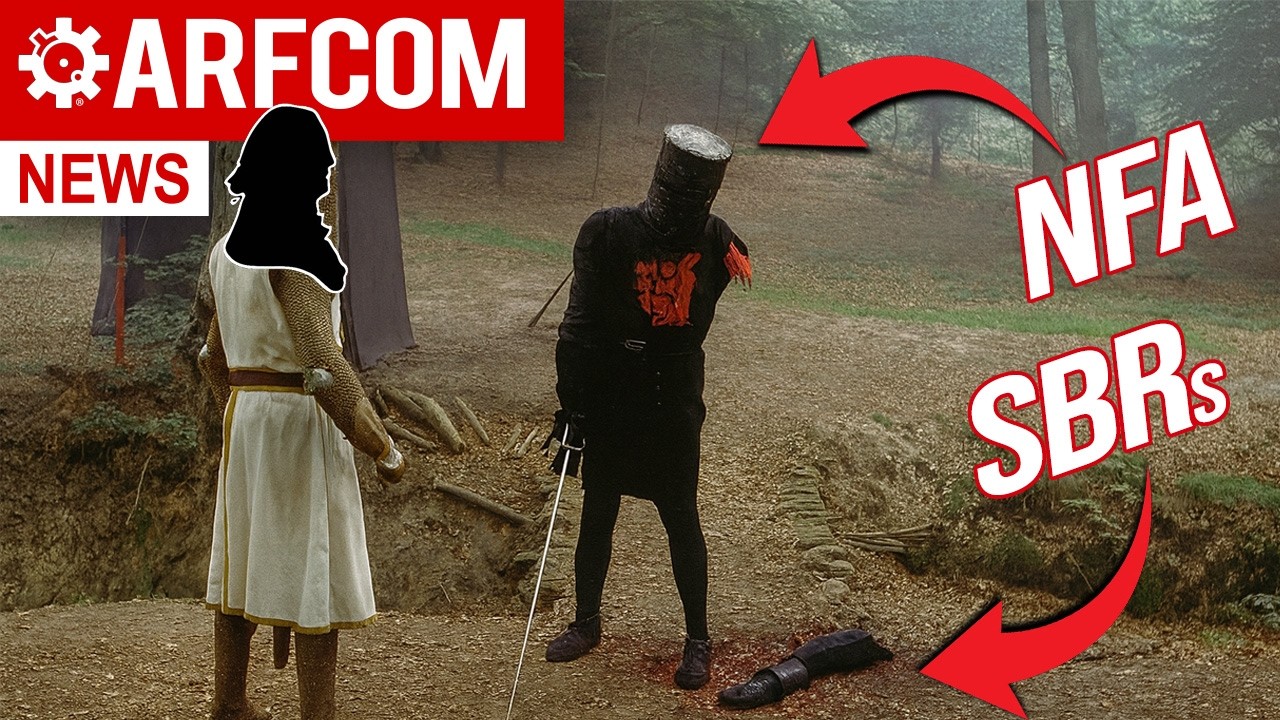 YouTube post by @ARFCOMNews for Vortex Optics. Caption reads: NFA Dismembered! ATF Panics! - How Franklin Armory....