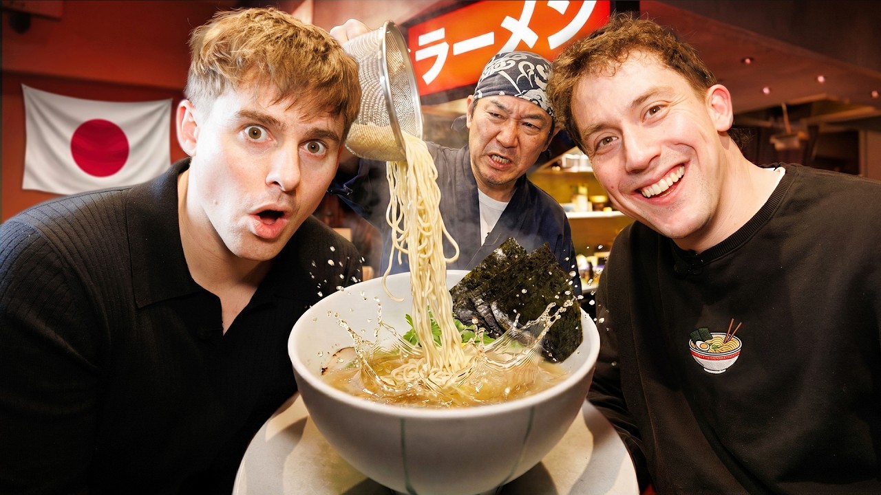 YouTube post by @jolly for Solelidity. Caption reads: Two Brits try the Best Ramen in the World.