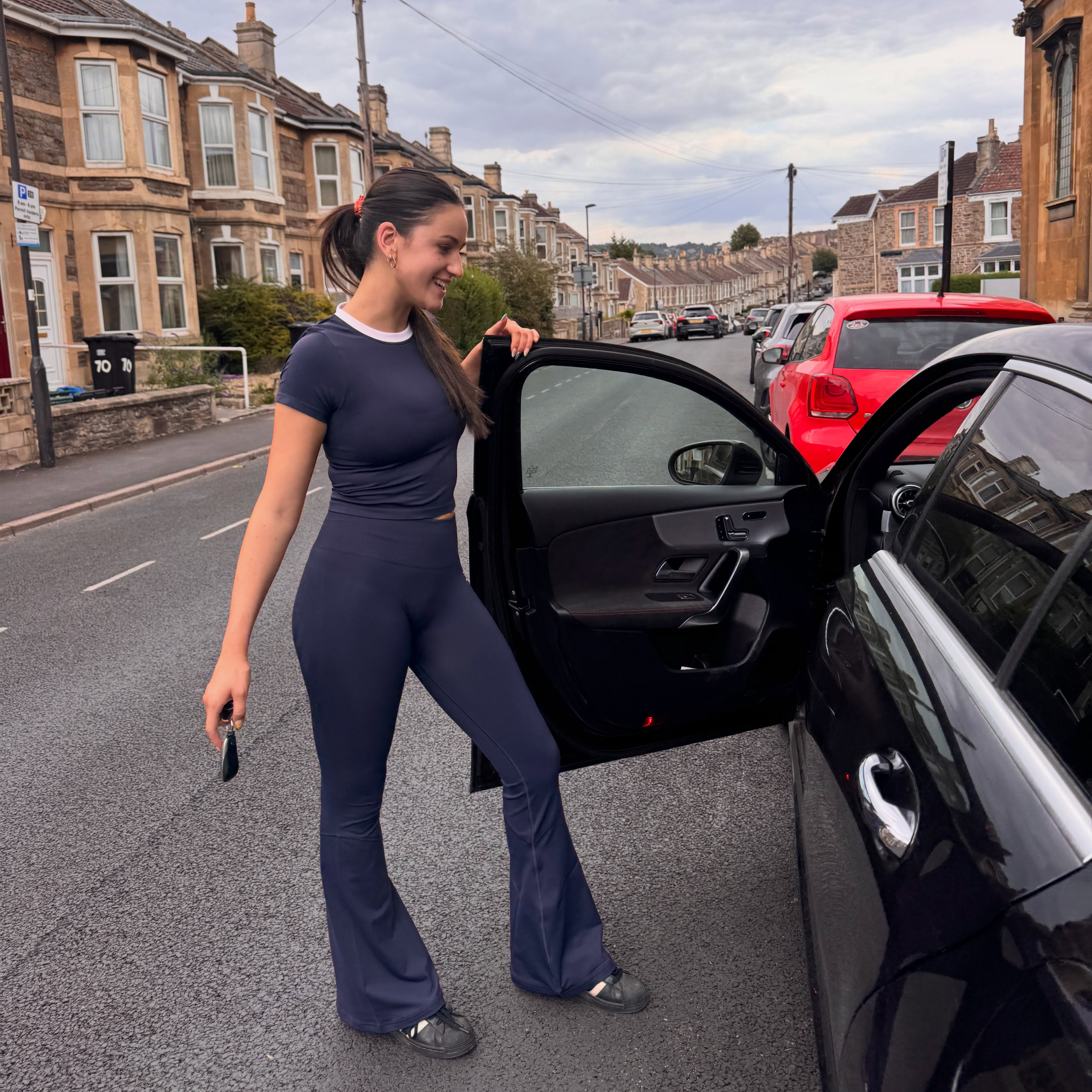 Instagram post by @daisybethjackson for Gymshark. Caption reads: [...] new everyday seamless collection from....