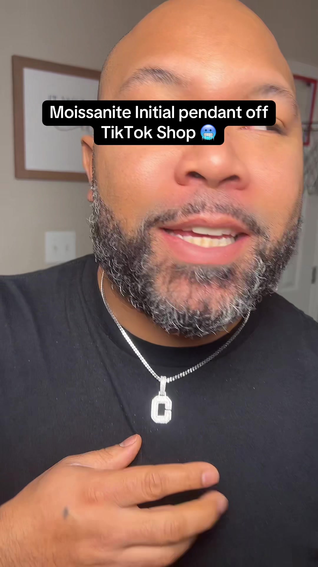 TikTok post by @productplug2703 for Ucciyo Brand. Caption reads: @Ucciyo Jewelry-USA Has the Moissanite intial....