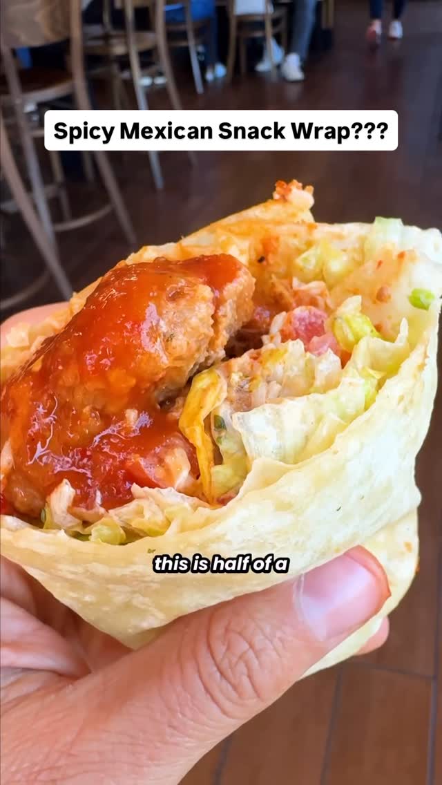 Instagram post by @foodbeast for Miguel's Jr. Caption reads: Caught the latest entry to the snack wrap war 🤯 ....