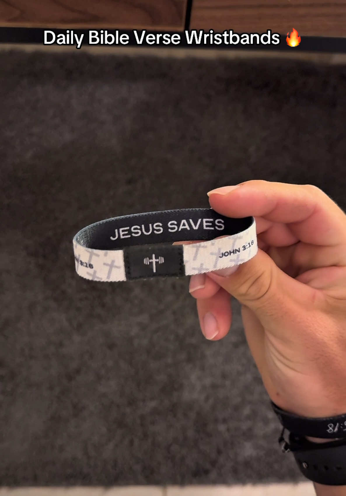TikTok post by @jacobpowelson for HolStrength. Caption reads: [...] #christiantiktok #Jesus #john316....