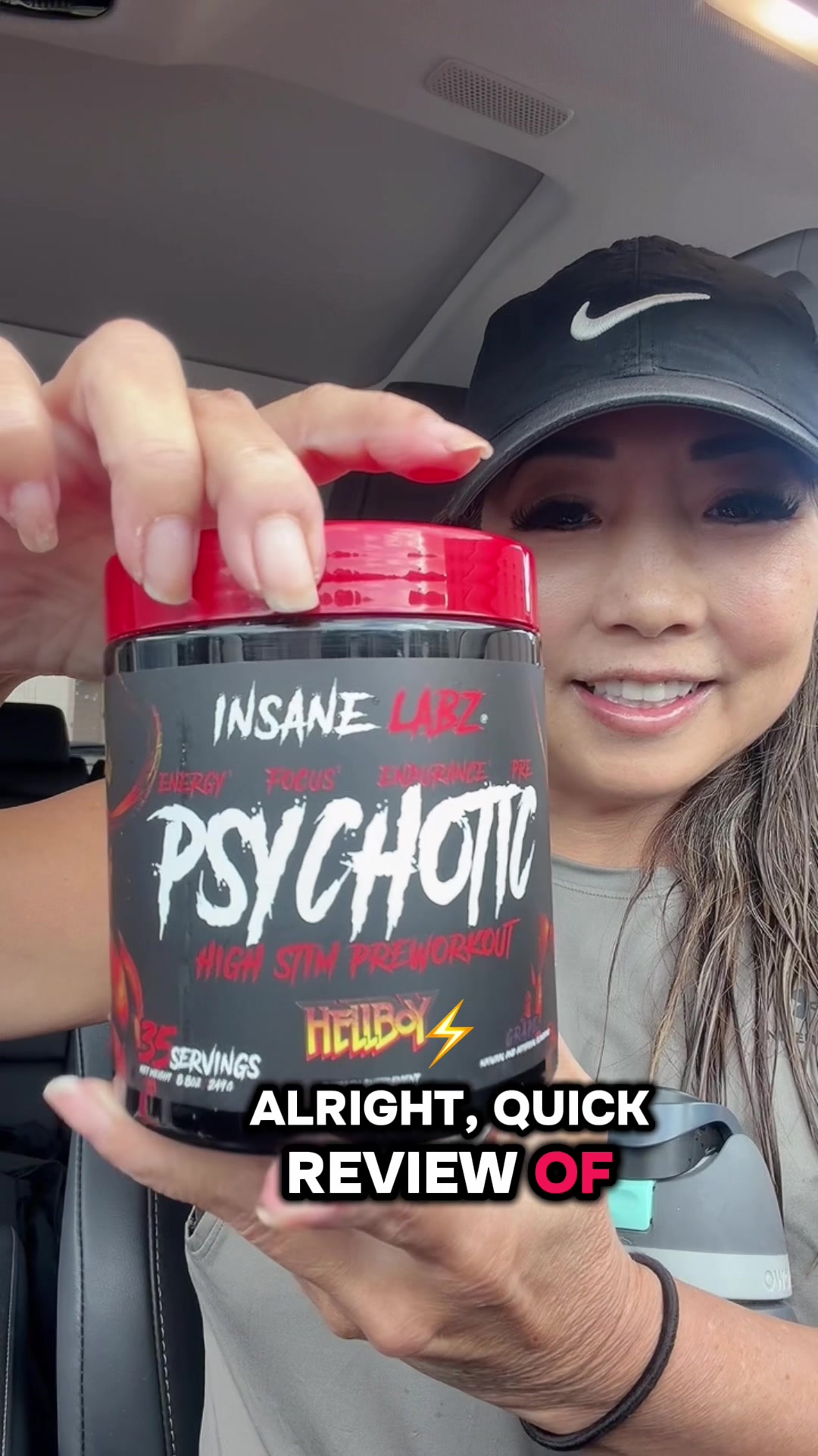 TikTok post by @coreencoco66 for Insane Labz. Caption reads: @Insane Labz Official #preworkout #gymlife [...].