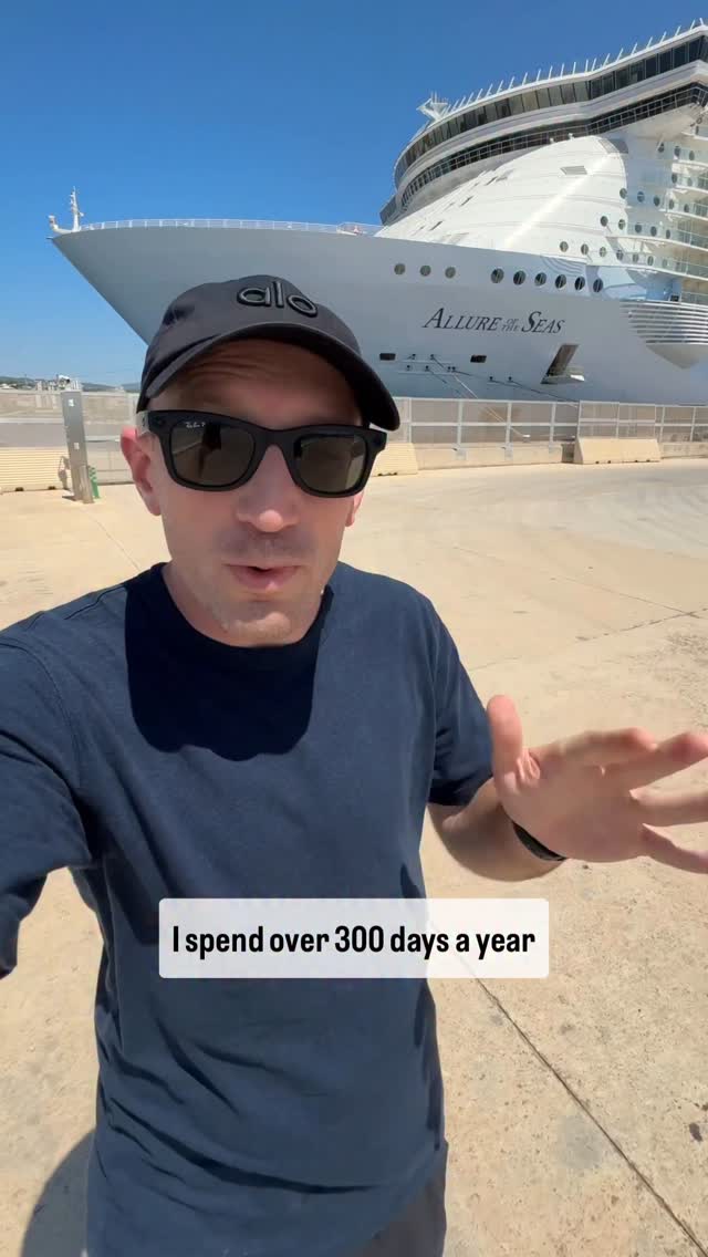 Instagram post by @bryanjamescruises for Airalo. Caption reads: I learned my lesson and now I'll never travel....