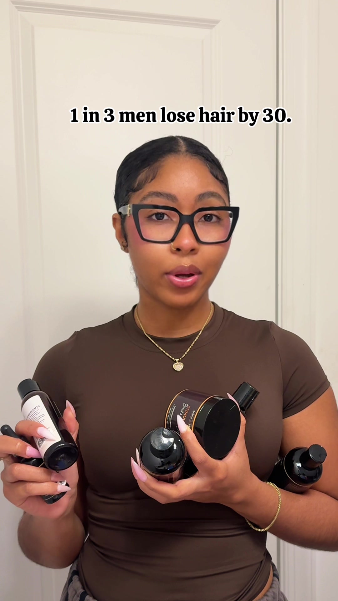 TikTok post by @moeeeey_ for Bask and Lather Co. Caption reads: [...] hair & beard care in one. 🤞🏽💛@Bask and....