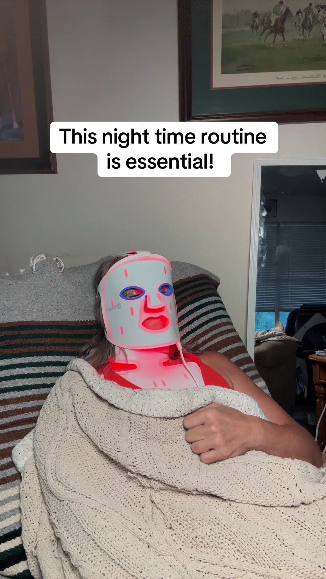 TikTok post by @thenursethattoks for Lifepro Fitness. Caption reads: #redlighttherapy #redlightmask @lifepro.