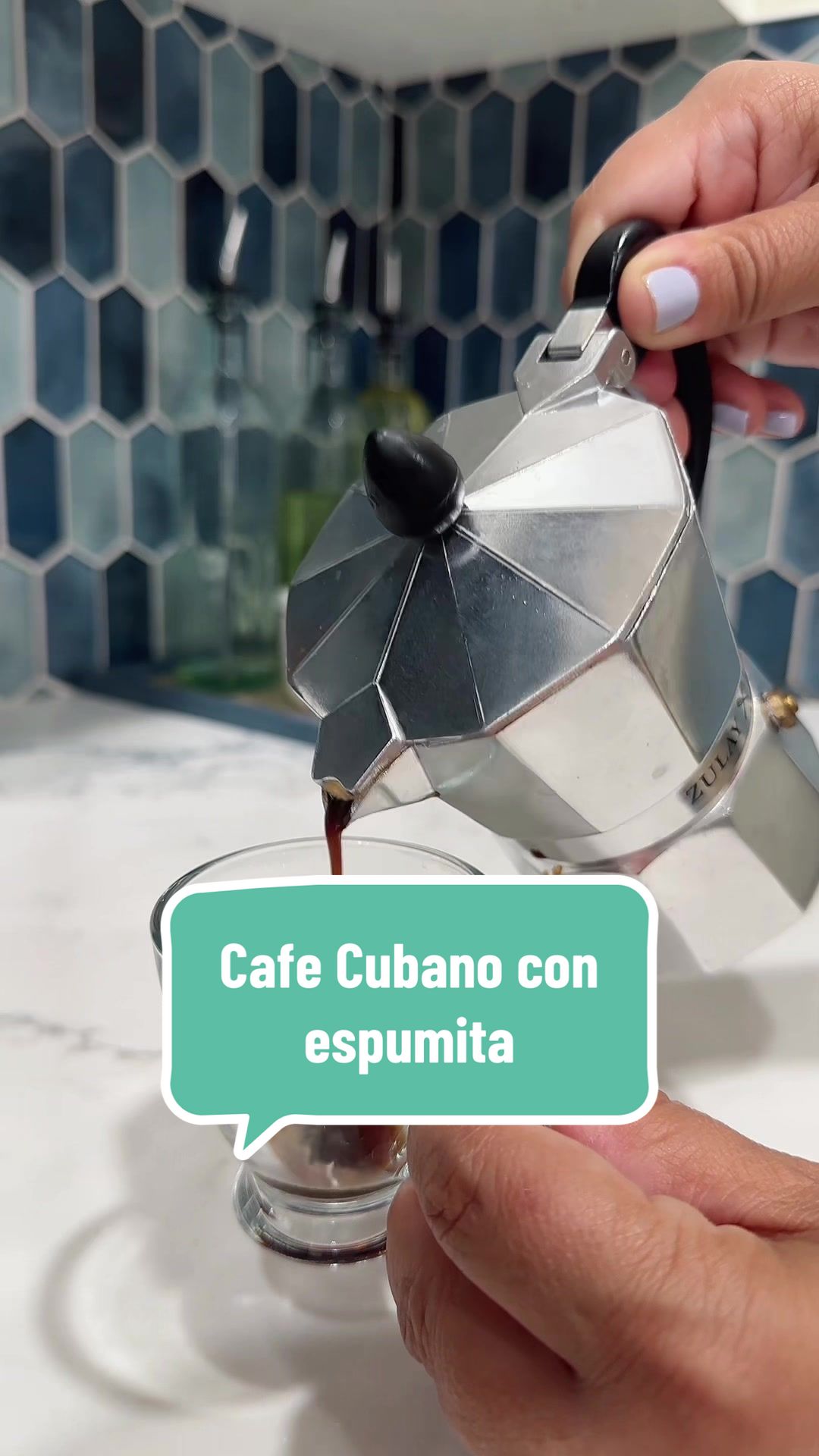 TikTok post by @cubanculinaryjourney for Zulay Kitchen. Caption reads: [...] #cafecubano #cubancoffee #coffeetok @Zulay....