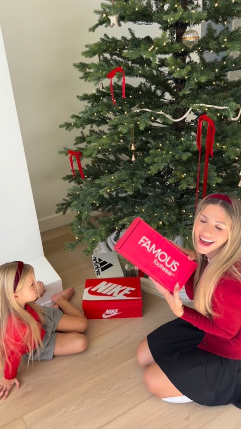 Instagram post by @ella.ignatov for Famous Footwear. Caption reads: [...] is already done! 🎁✨ Thanks to....