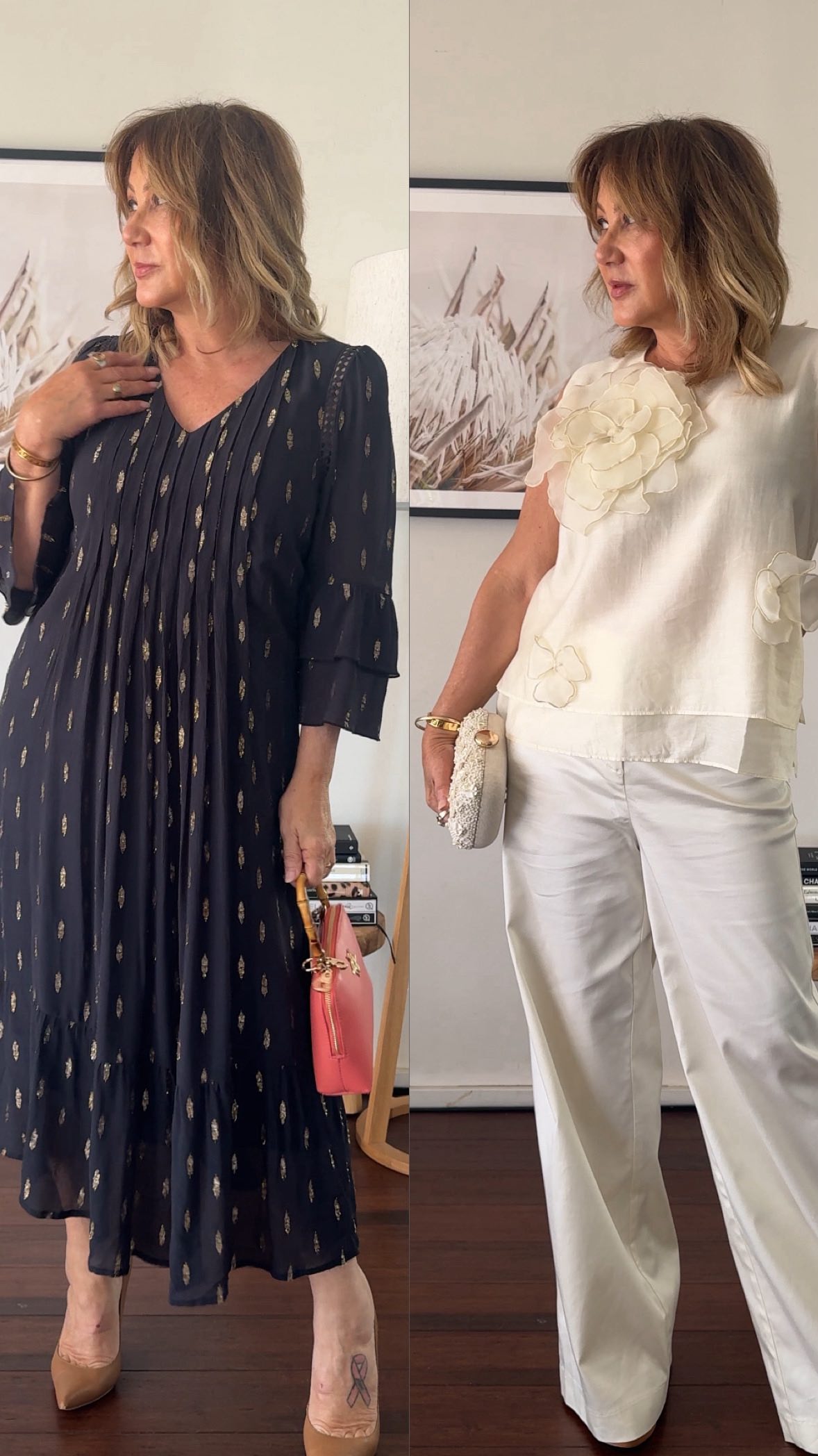 Instagram post by @fashionista_in_suburbia for Blue Illusion. Caption reads: Please help me choose between these gorgeous event....