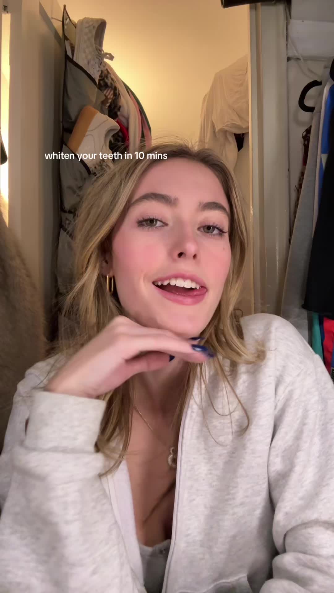 TikTok post by @chlo_in_nyc for MOON Oral Beauty. Caption reads: gifted by Moon Oral Beauty @Moon Oral Beauty.