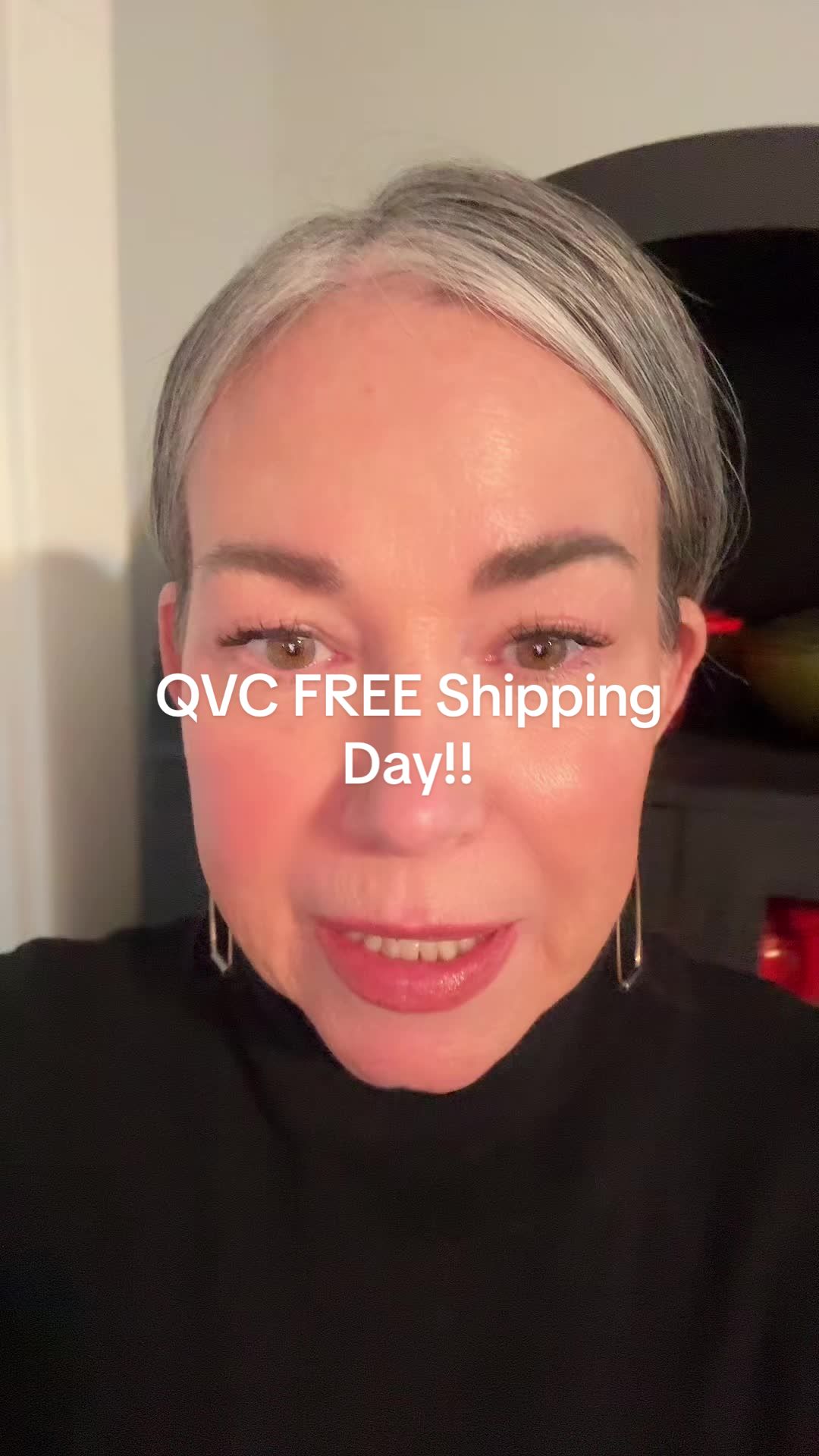 TikTok post by @aestheticaleestyles for QVC. Caption reads: @QVC, Inc free shipping day ! Grab these to [...].