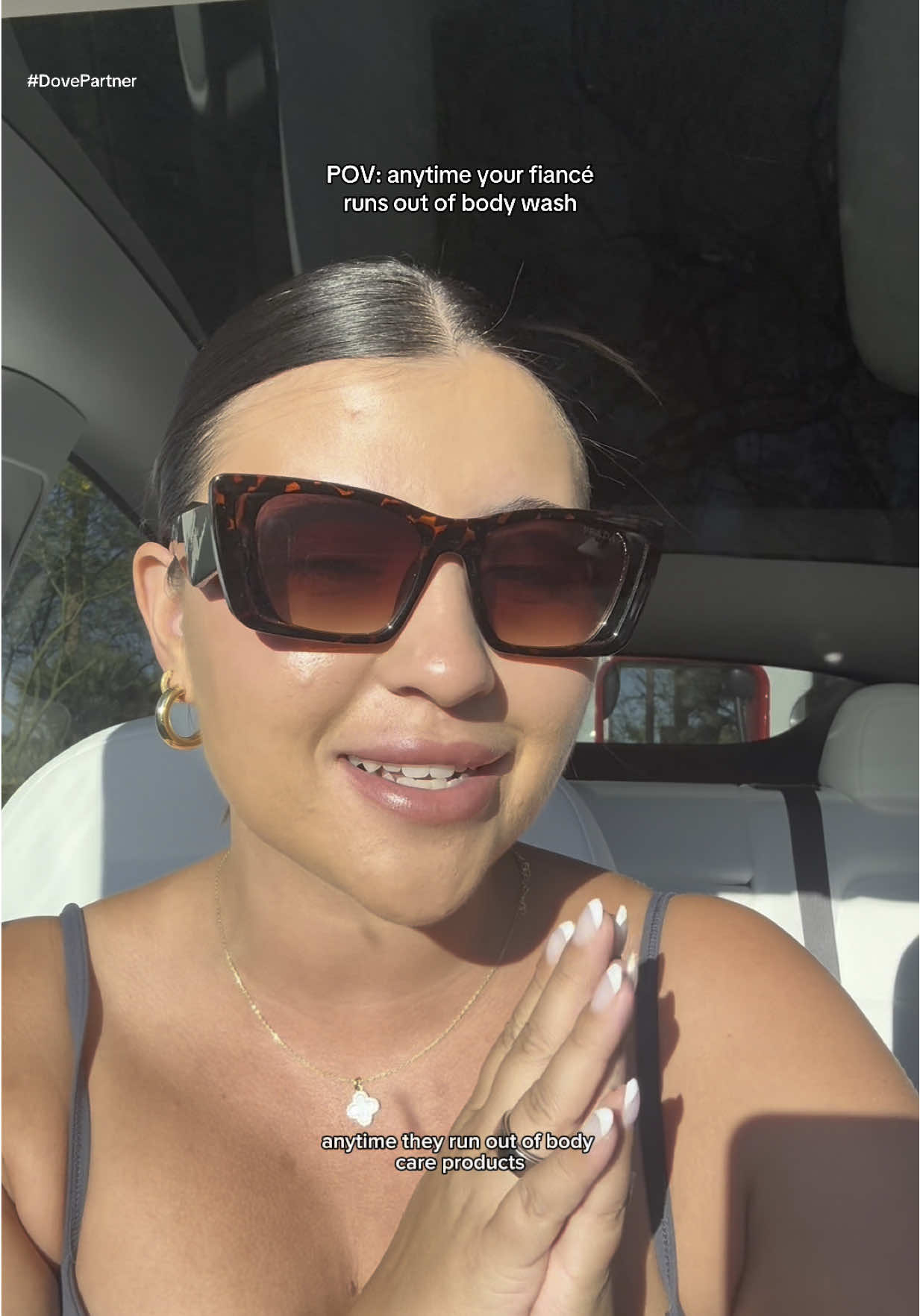 TikTok post by @madiditler for Dove. Caption reads: #DovePartner Where are my girlies who play shower....