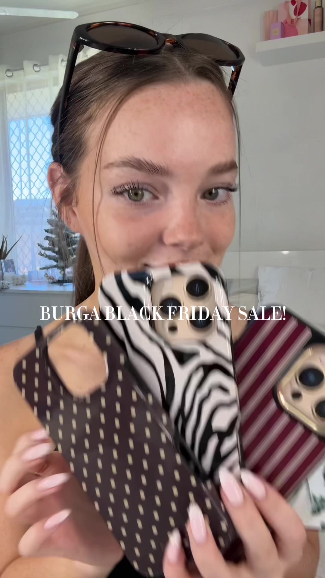 TikTok post by @ciaralillyyy for BURGA. Caption reads: @BURGA is having their biggest sale of the year....