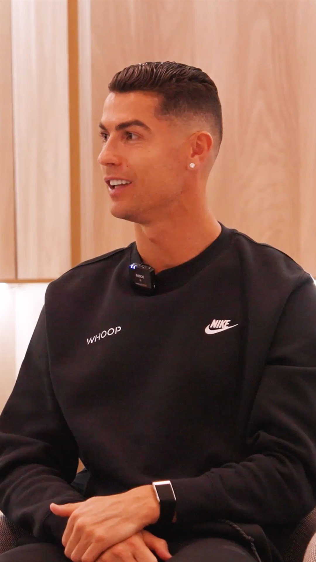 Instagram post by @cristiano for WHOOP. Caption reads: Cristiano Ronaldo’s most powerful tool? Strategic....