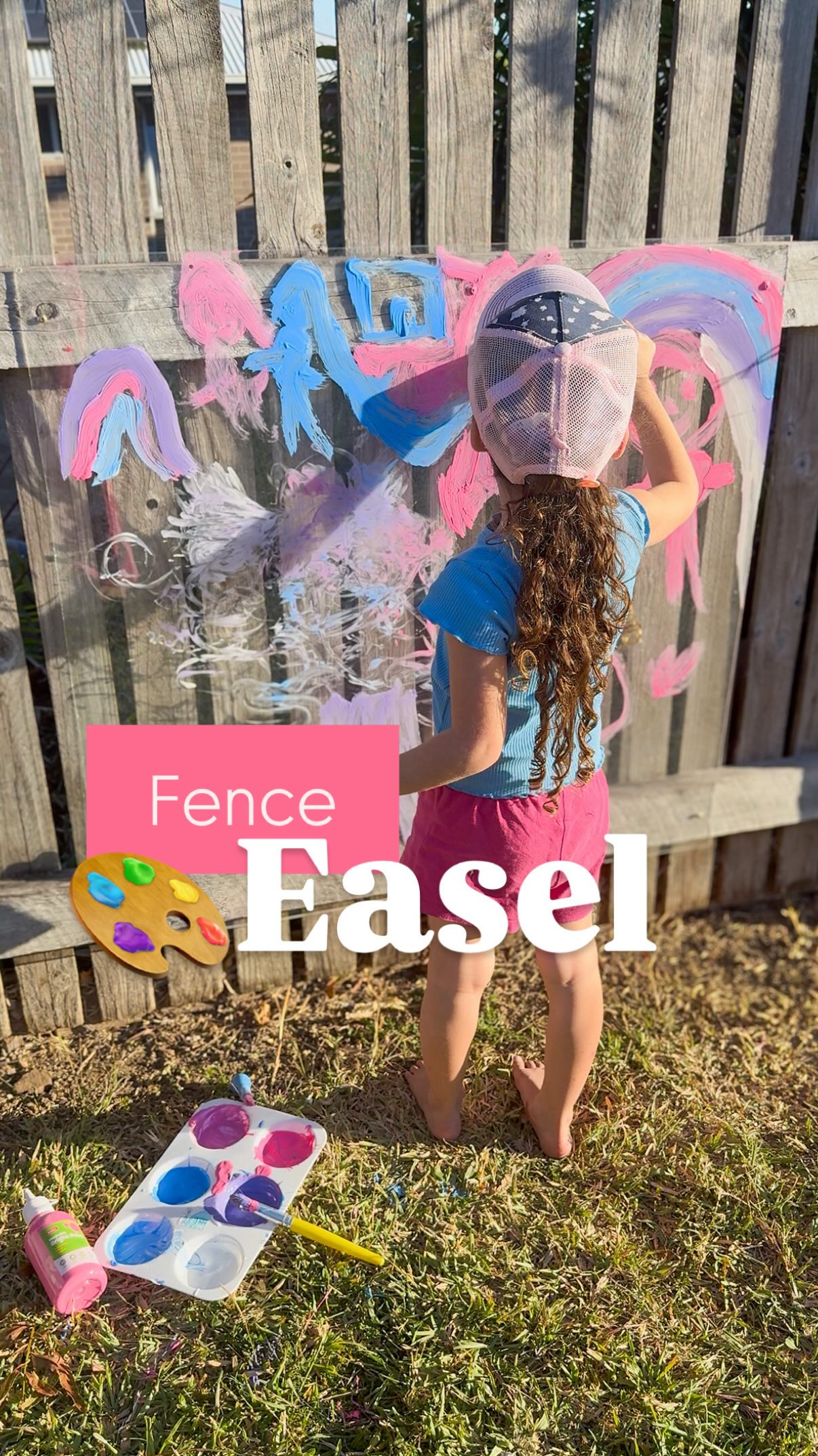 Instagram post by @beyondtheclassroomwithkayla for Officeworks. Caption reads: A shed clean out ended in a paint station 🎨 Tips....