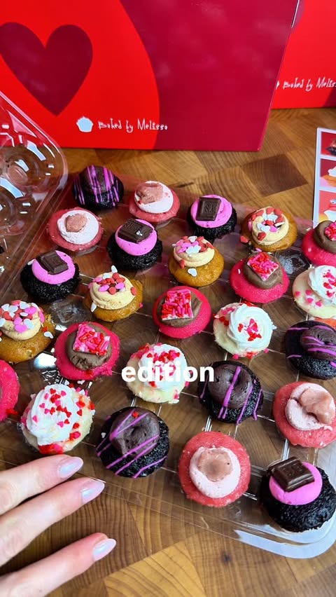 Instagram post by @mackenziebiehl for Baked by Melissa. Caption reads: [...] complicated. Cupcakes aren’t. 💘🧁....