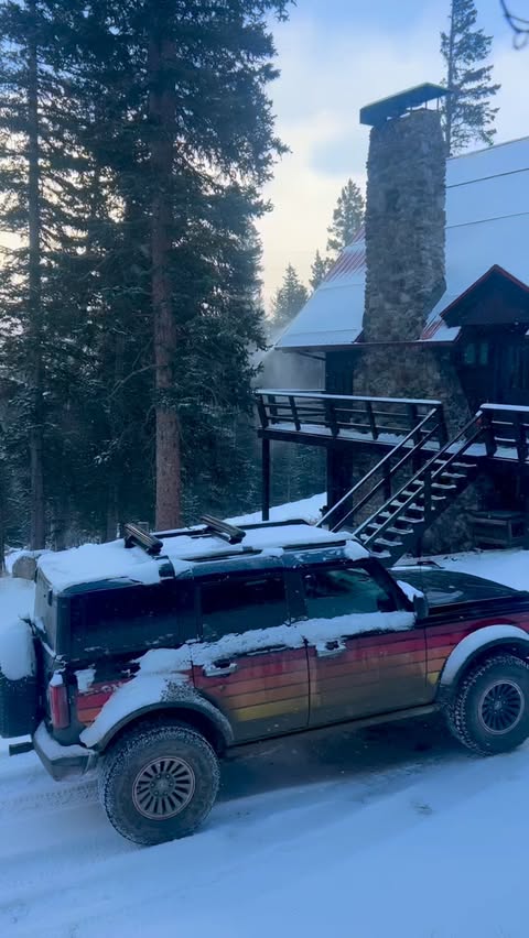 Instagram post by @juliancarr for Ford Bronco. Caption reads: [...] Cabin 3.0 #TeamBronco_Ambassador....