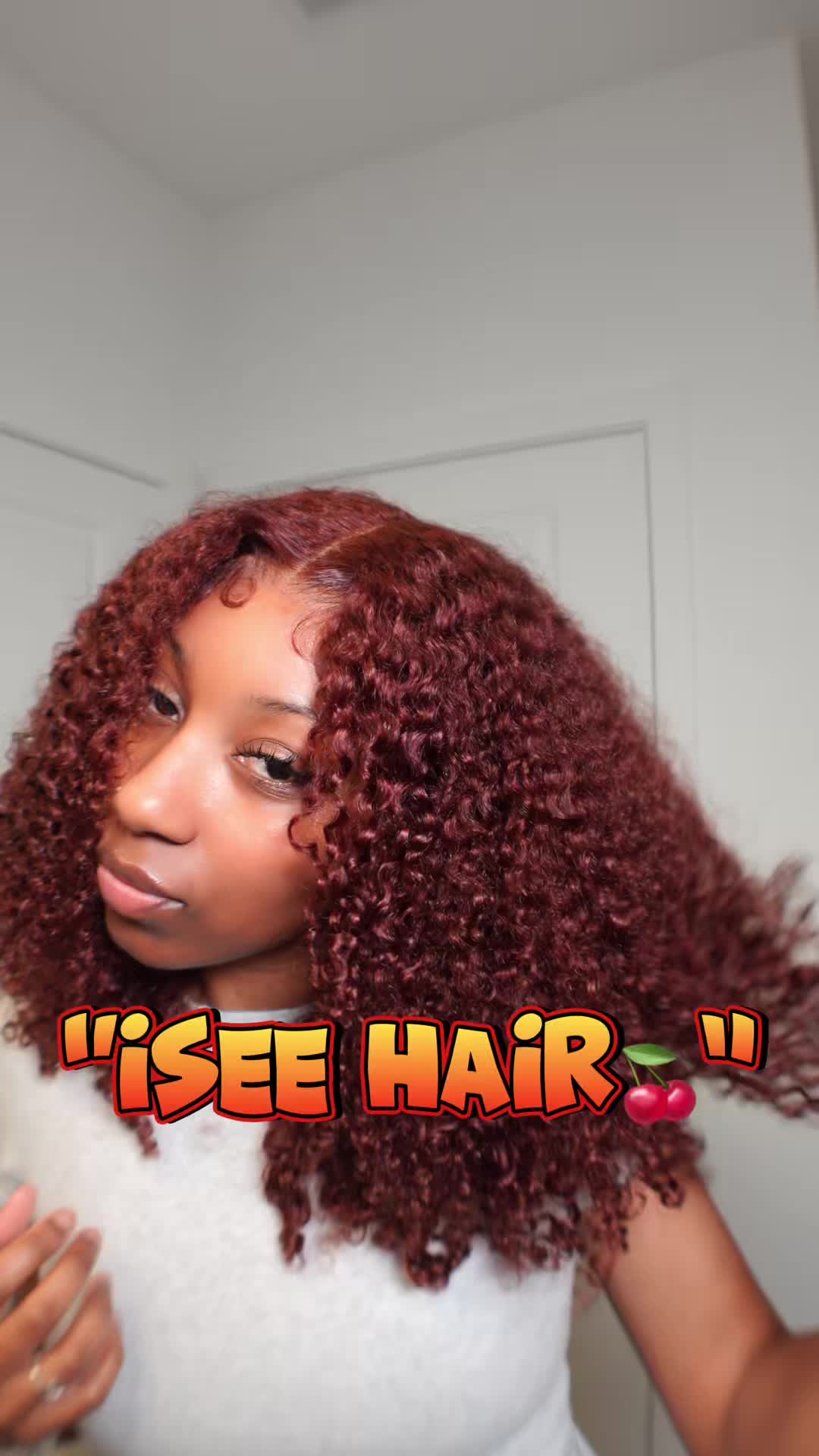 TikTok post by @miiichaelaa0 for ISEE HAIR. Caption reads: This color on me 🔥!!! @ISEEHAIR @iseehairshop....