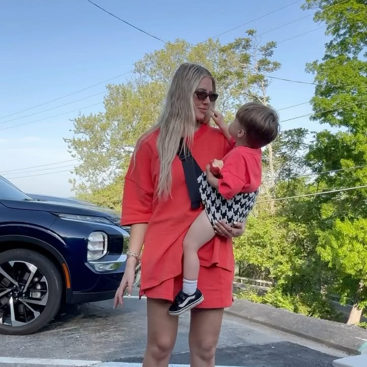 Instagram post by @chanwiththeboys for WILDRIDE. Caption reads: baby wearing toddler style with my....