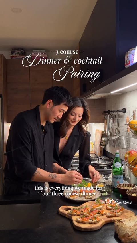 Instagram post by @nom_life for Sanpellegrino. Caption reads: the best kind of collab dinners; 🙂‍↕️
everything....