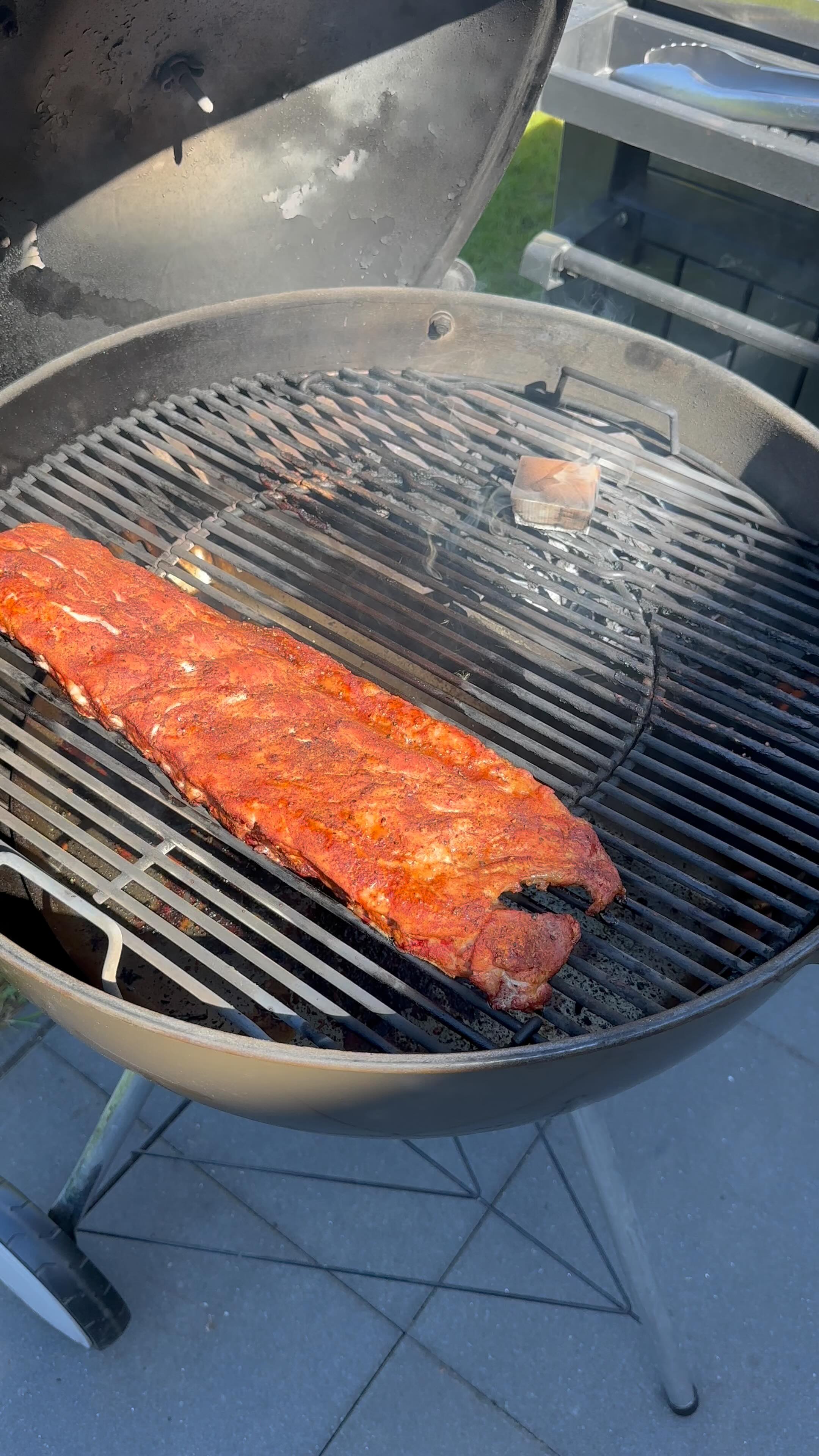 Instagram post by @barbecuepitboss for SNS Grills. Caption reads: [...] and fast with the Slow ‘n Sear setup....