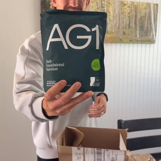 Instagram post by @hawks_hayden for AG1. Caption reads: @drinkag1 has been an integral part of my [...].