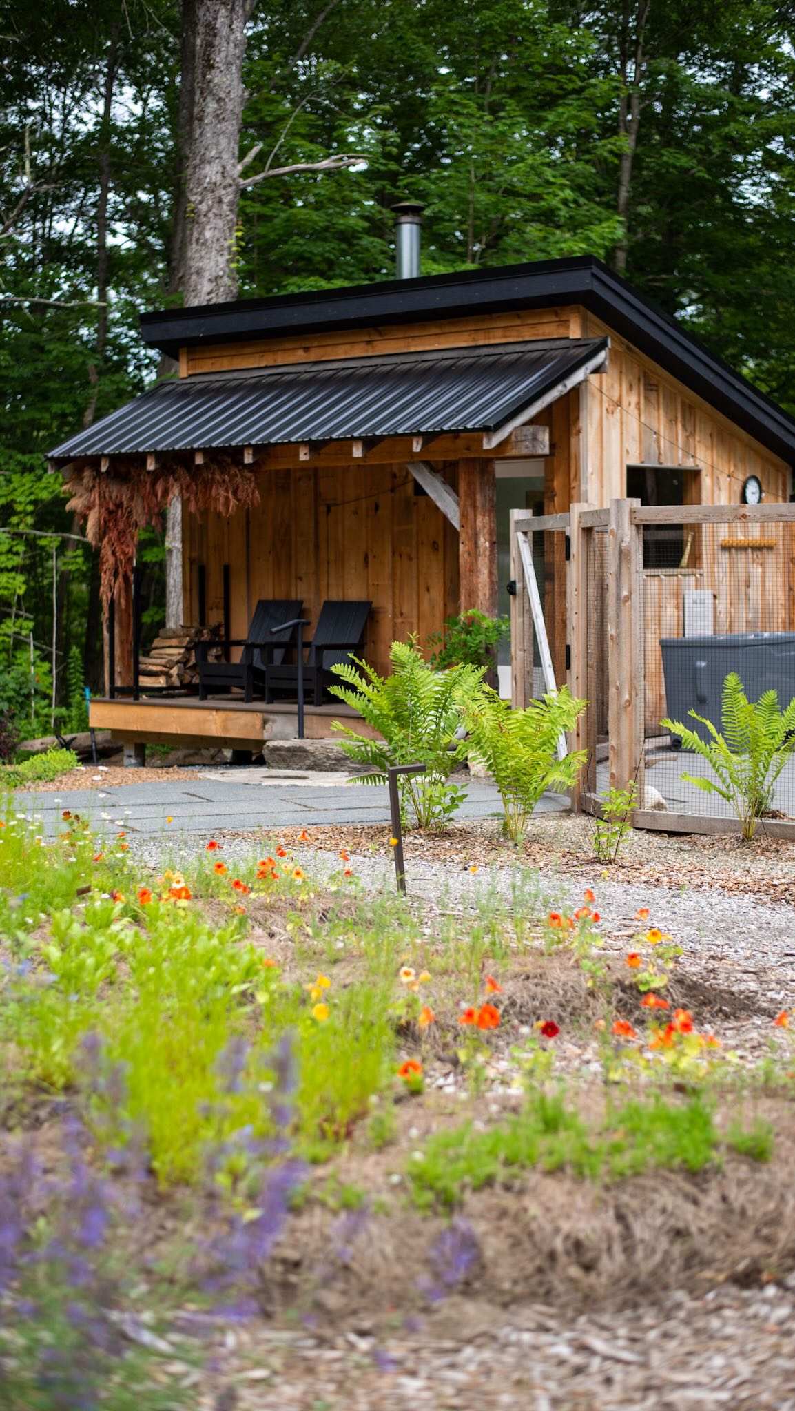 Instagram post by @mainehikes for Visit Maine. Caption reads: Some of the many benefits of a nordic circuit....