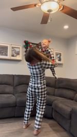 Instagram post by @matthews_quad_squad for Gerber Childrenswear. Caption reads: Whenever we find ourselves trying to balance it....