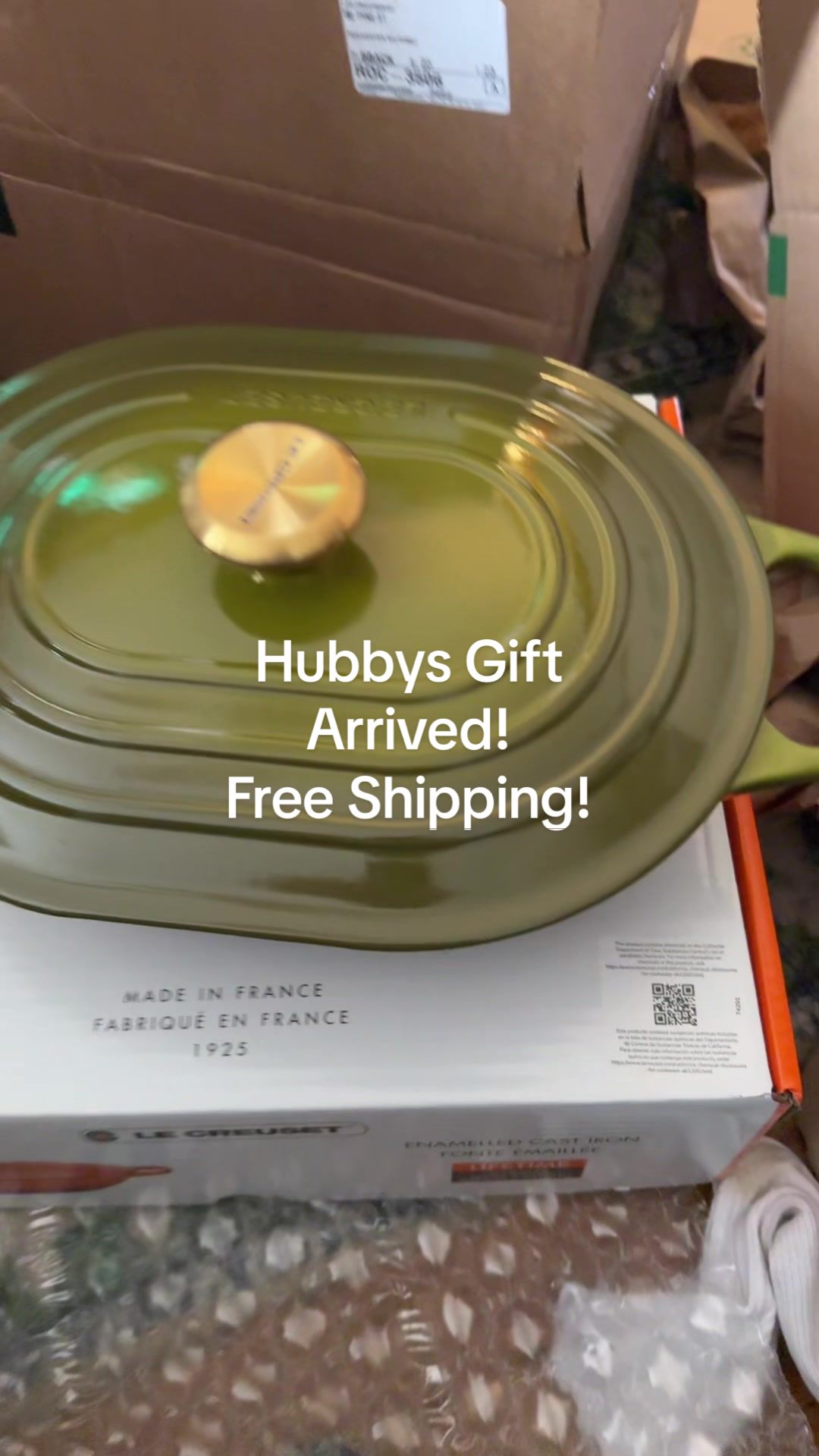 TikTok post by @aestheticaleestyled for QVC. Caption reads: @QVC, Inc it’s here! Hubbys gift that he’s going....