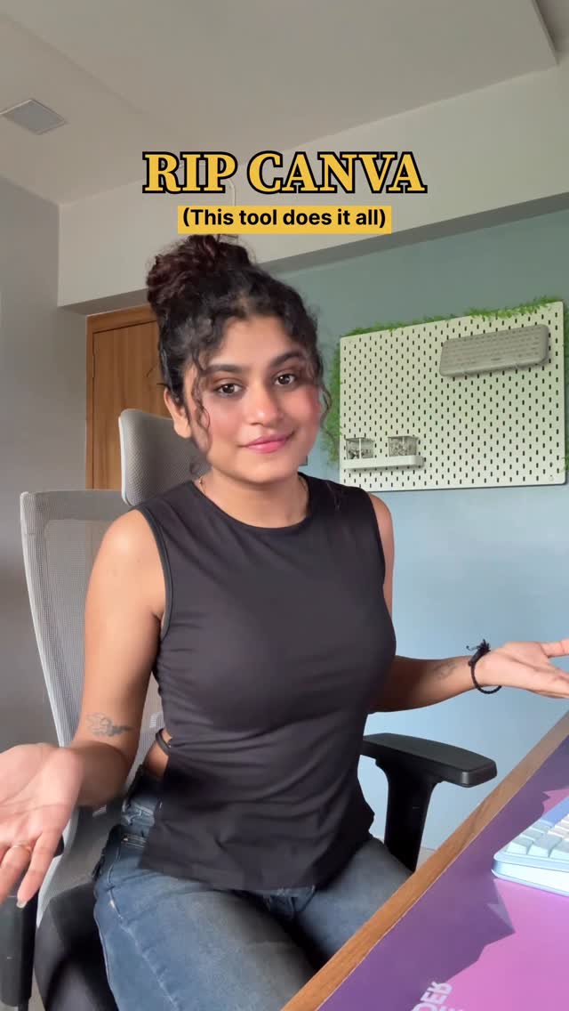 Instagram post by @shraddha.dsgn for Kittl. Caption reads: Rip canva this tool does it....