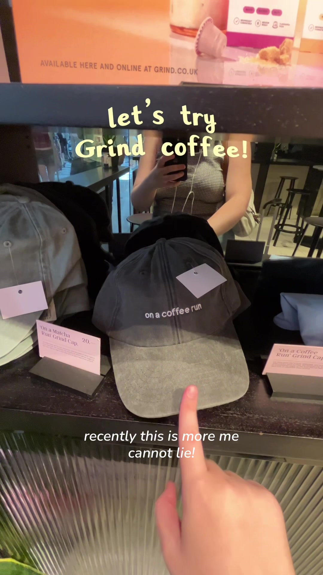 TikTok post by @graciewhut for Grind. Caption reads: [...] #icedlatte #icedlattegirls #icecoffee....