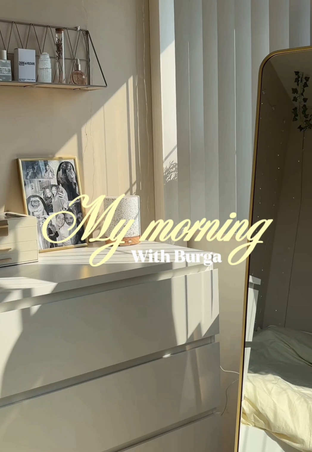 TikTok post by @mylahhansen for BURGA. Caption reads: [...] || Morning in my life with @BURGA 🌟 #ad....