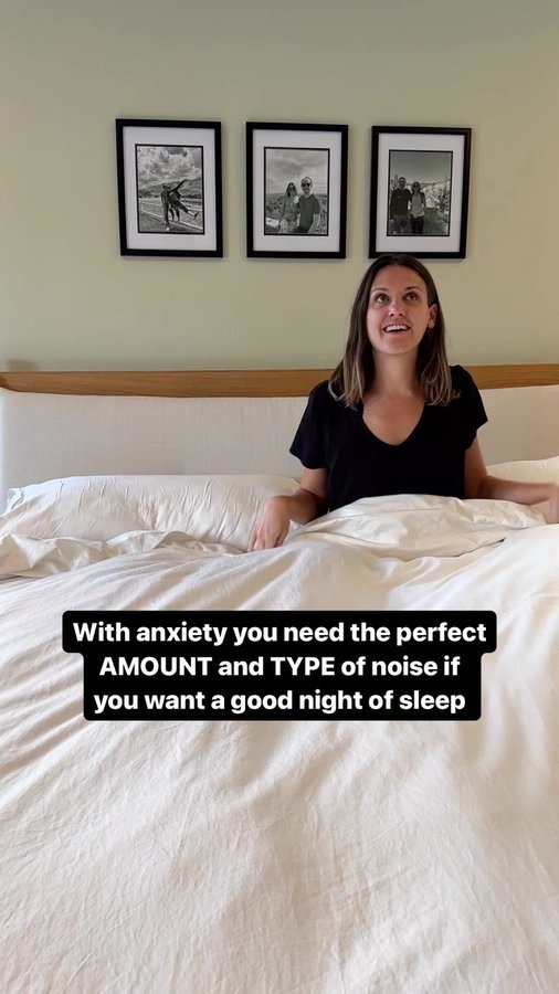 Instagram post by @sitwithkelly for Yogasleep. Caption reads: Are you struggling with anxiety and sleepless....