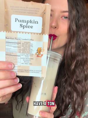TikTok post by @allie_withlove for Caffeine, Candles & Chaos. Caption reads: [...] #coffee #falldrink #pumpkin @Caffeine,....