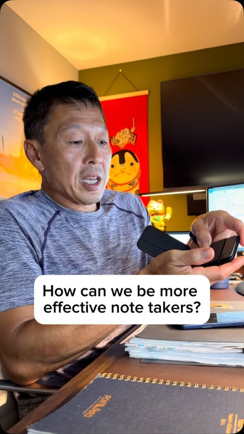 Instagram post by @alexisanddean for Genspark. Caption reads: Be a more effective note taker with Genspark’s....