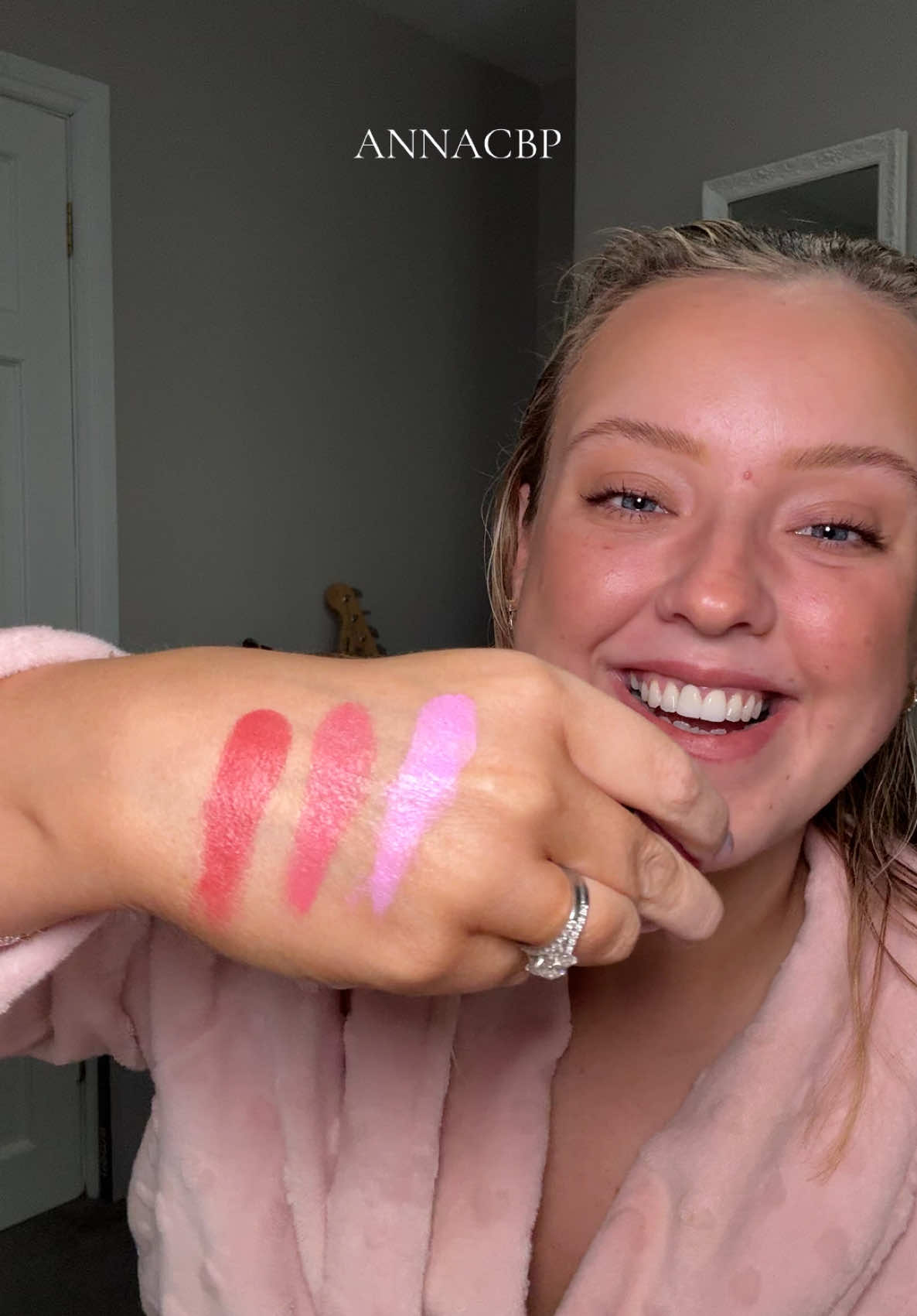 TikTok post by @annacrawfordx for BPerfect Cosmetics. Caption reads: ANNACBP for £6 cream blushers! say no more 🤭 AD....