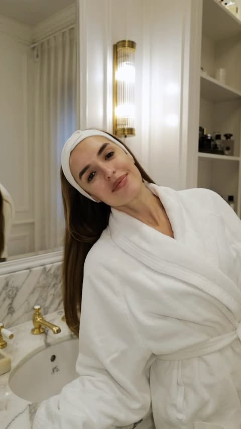 Instagram post by @camilacarril for ELEMIS. Caption reads: Get unready with me after a LFW day @elemis....